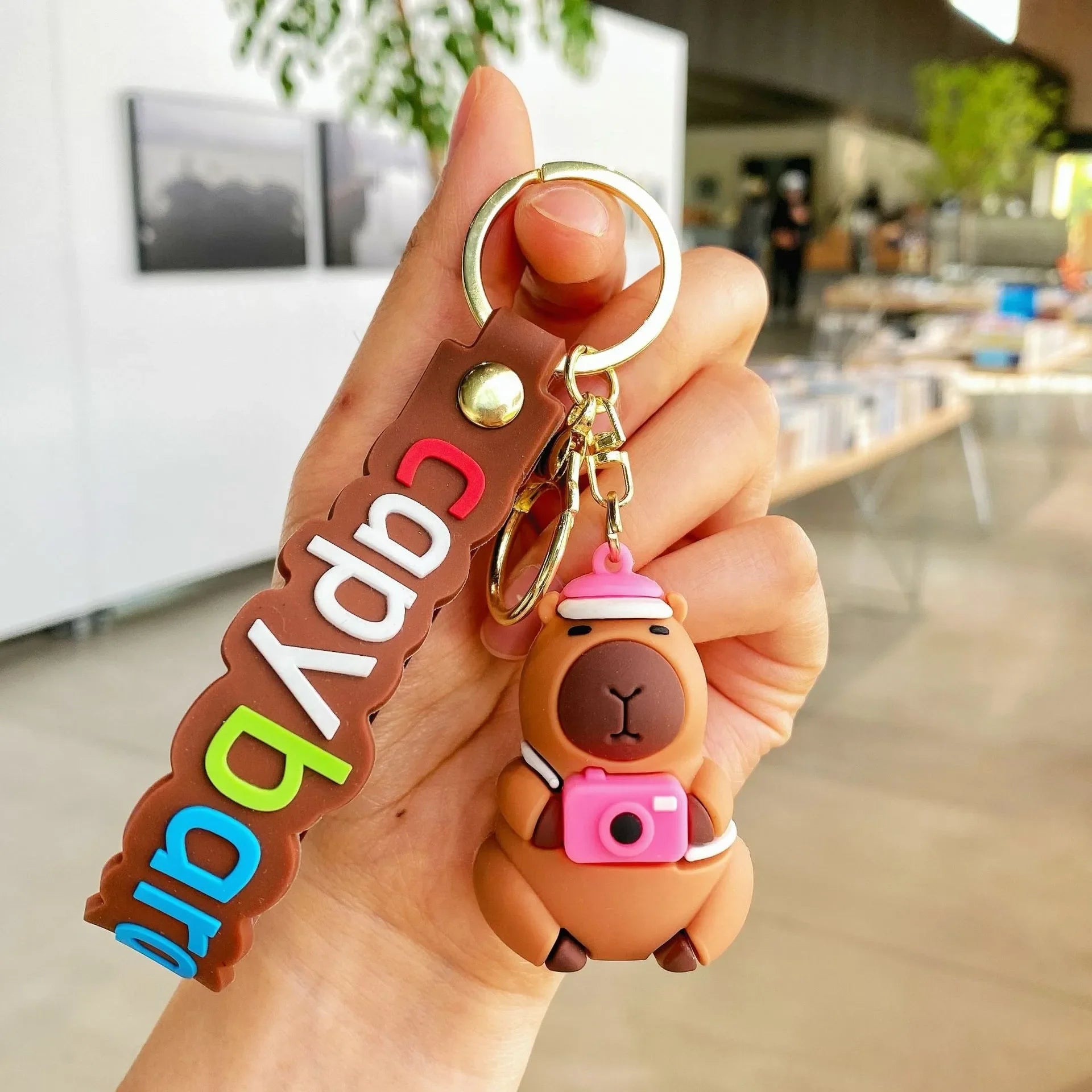 Creative Cute Capybara Keychains For Car Keychain Anime Cartoon Capibala Women Doll Charm Holiday Gifts