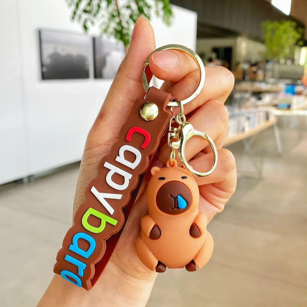 Creative Cute Capybara Keychains For Car Keychain Anime Cartoon Capibala Women Doll Charm Holiday Gifts