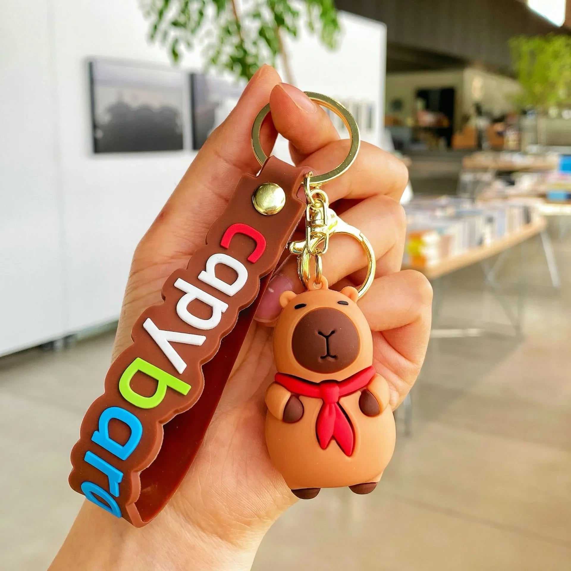 Creative Cute Capybara Keychains For Car Keychain Anime Cartoon Capibala Women Doll Charm Holiday Gifts