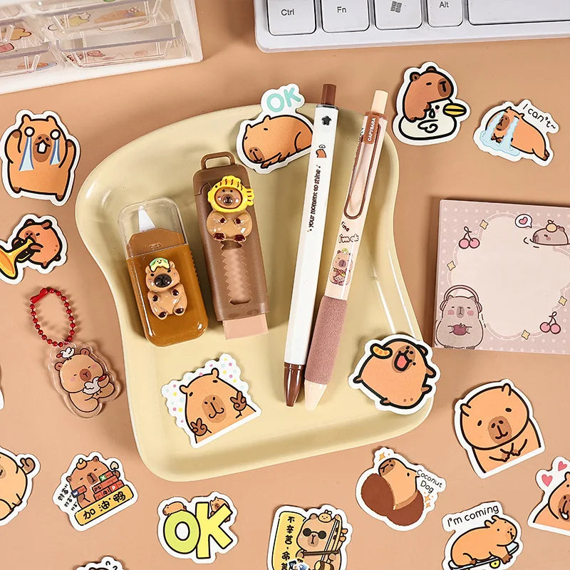 Cartoon Animal Stationery Cartoon Kapibara Stationery Set Cute Stationery Set Functional For Offices Back To School Students