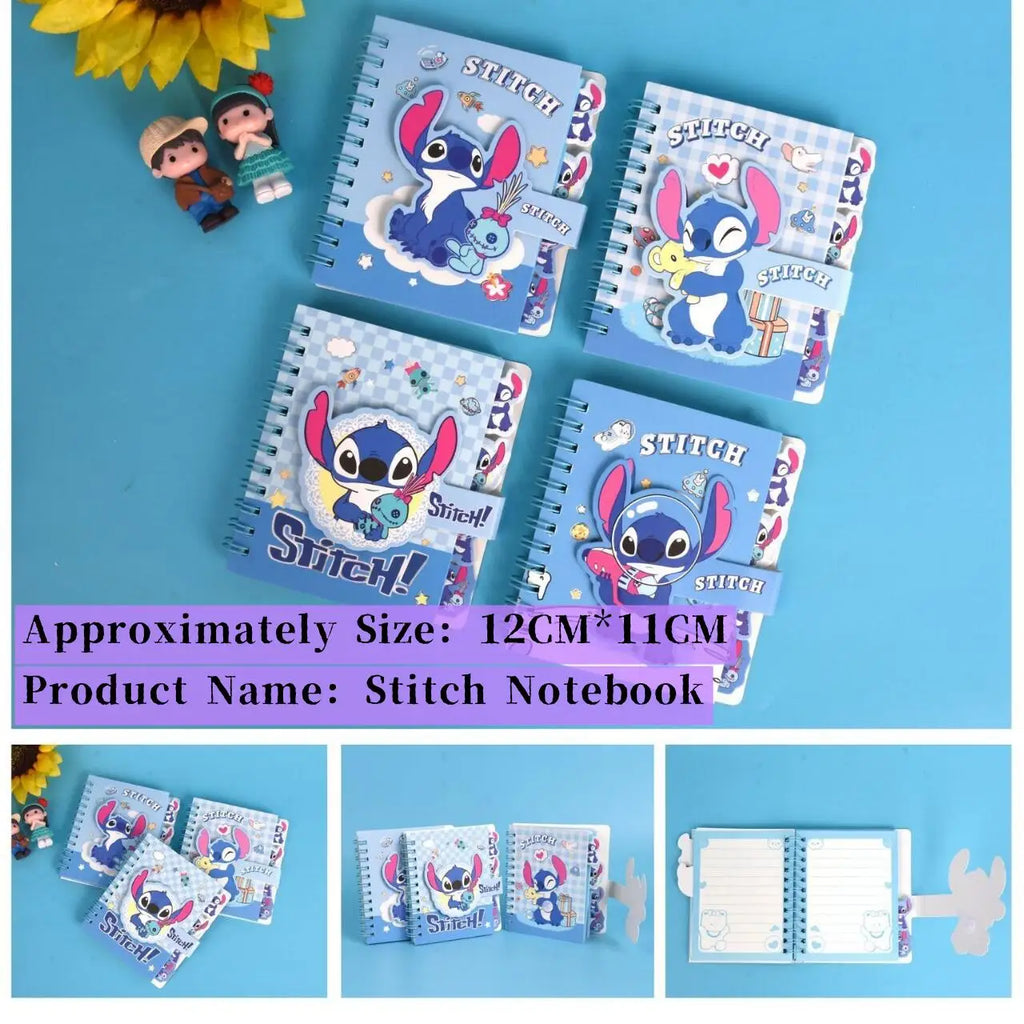 Stitch Notebook Cute Anime Cartoon School Supplies Portable Diary Fashion Office Supplies Coil Book Holiday Gift
