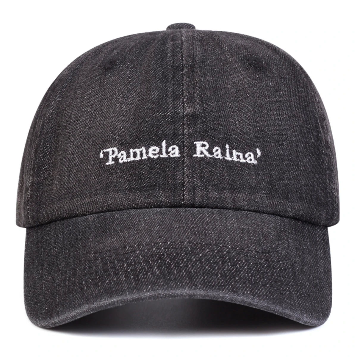 Unisex Pamela Raina Letter Embroidery Wash Baseball Caps Adjustable Casual Hats Spring and Autumn Outdoor Sunscreen Hat