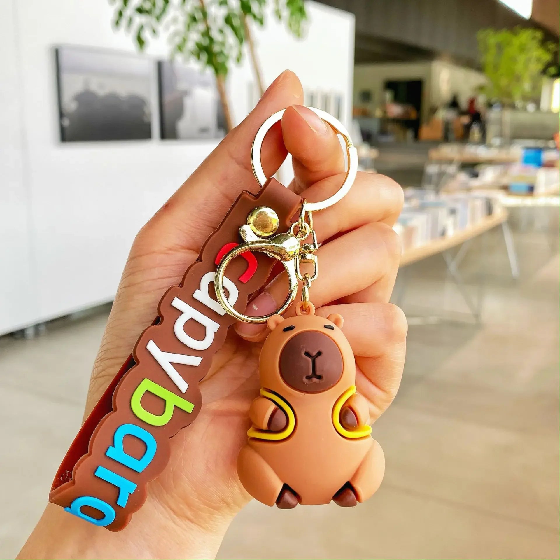 Creative Cute Capybara Keychains For Car Keychain Anime Cartoon Capibala Women Doll Charm Holiday Gifts