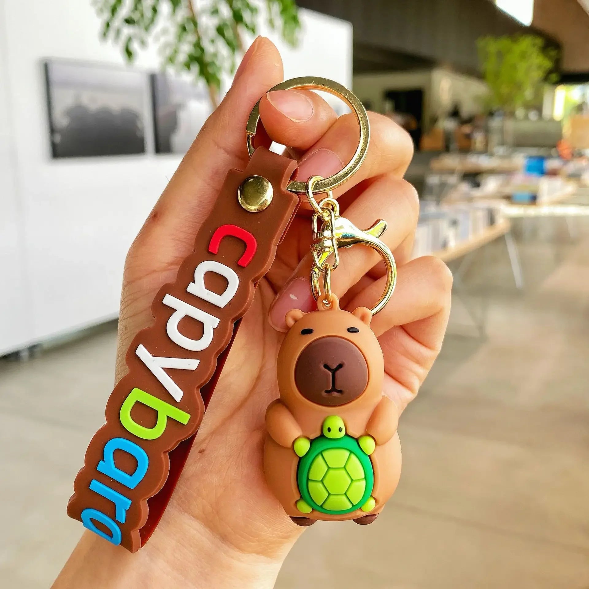 Creative Cute Capybara Keychains For Car Keychain Anime Cartoon Capibala Women Doll Charm Holiday Gifts