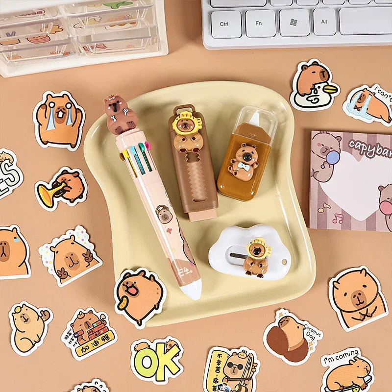 Cartoon Animal Stationery Cartoon Kapibara Stationery Set Cute Stationery Set Functional For Offices Back To School Students